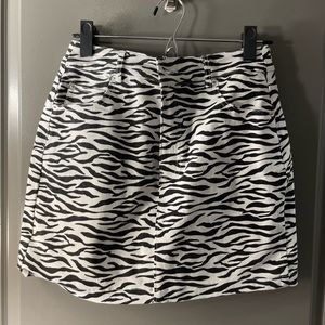 Cotton Candy LA zebra denim skirt